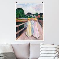 Klebefieber Poster Kunstdruck Edvard Munch - Drei Mädchen