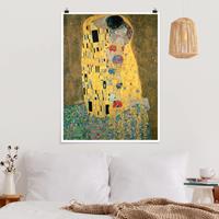 Klebefieber Poster Kunstdruck Gustav Klimt - Der Kuß