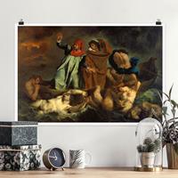 Klebefieber Poster Eugène Delacroix - Dante und Virgil in der Hölle