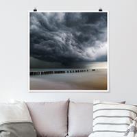 Klebefieber Poster Sturmwolken über der Ostsee