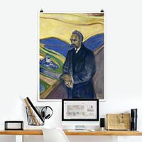 Klebefieber Poster Kunstdruck Edvard Munch - Porträt Nietzsche