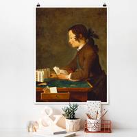 Klebefieber Poster Kunstdruck Jean-Baptiste Siméon Chardin - Junges Mädchen