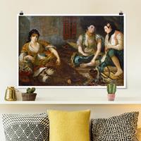 Klebefieber Poster Eugène Delacroix - Drei arabische Frauen