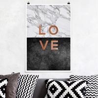 Klebefieber Poster Love Kupfer und Marmor