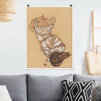 Klebefieber Poster Kunstdruck Egon Schiele - Weiblicher Torso in Unterwäsche