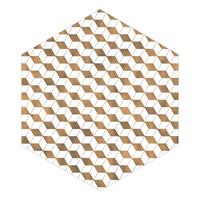 Bilderwelten Hexagon Mustertapete selbstklebend Würfel Muster in 3D Gold