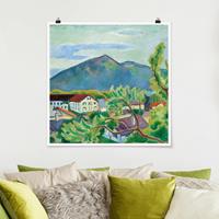 Klebefieber Poster August Macke - Frühlingslandschaft in Tegernsee