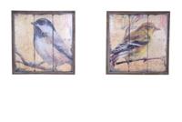 HOFMANN LIVING AND MORE Wanddecoratie Vogel Dierenmotief (set, 2 stuks) (set)