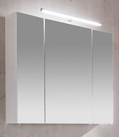Schildmeyer Spiegelkast Irene Breedte 80 cm, 3-deurs, ledverlichting, schakelaar-/stekkerdoos, glasplateaus, Made in Germany