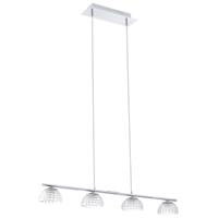 EGLO LED  Pendelleuchten Frossini, Chrom, transparent, Glas, Metall, 92218