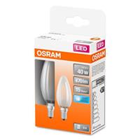 Osram LED STAR CLASSIC B 40 BOX Kaltweiß Filament Matt E14 Kerze Doppelpack