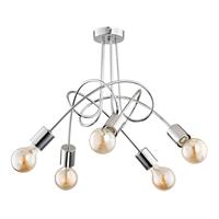Euluna Plafondlamp Tarnow 5-lamps, zilver
