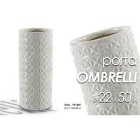 ARGONAUTA Schirmständer im weißen Keramikdesign cm 22 x 50 h