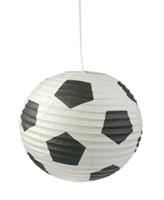 Niermann STAND BY Pendelleuchte Papierballon Fußball Lampenschirme schwarz/weiß
