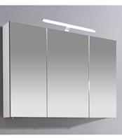 Schildmeyer Spiegelkast Irene Breedte 100 cm, 3-deurs, ledverlichting, schakelaar-/stekkerdoos, glasplateaus, Made in Germany