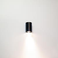 Artdelight Roulo1 - wandverlichting - 6,4 x 9 cm - metallic zwart