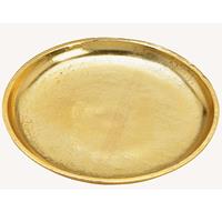 G. Wurm Rond kaarsenbord/kaarsenplateau goud van metaal 20 x 2 cm -
