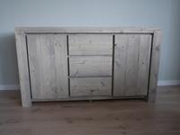 Het Steigerhouthuis Steigerhouten Dressoir 3D - 230 x 40 x 80 cm