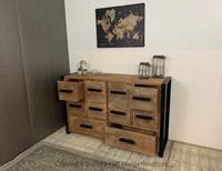 Het Steigerhouthuis Steigerhouten Dressoir Industrieel Ace - 210 x 60 x 100 cm