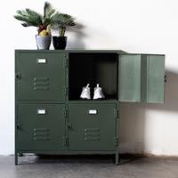 Giga Meubel Locker New Vintage Groen 4-deurs - 