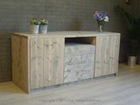 Het Steigerhouthuis Steigerhouten Dressoir Old Look - 240 x 60 x 80 cm