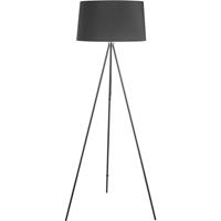 HOMCOM Stehlampe Tripod Schlafzimmer Standleuchte Stehleuchte 40 W Skandinavisch Stoff + Metall schwarz ∅48 x 156 cm - schwarz