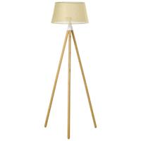 HOMCOM vloerlamp staande lamp vloerlamp met bamboe houten statief modern artistiek voor de woonkamer slaapkamer PVC ABS 67x 67 x 154 cm | Aosom Netherlands