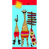 Merkloos Luxe Badlaken/strandlaken Handdoek 70 X 140 Cm Giraffe Print trandhanddoeken Voor Kinderen En Volwassenen