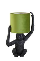 Light & Living Tafellamp Monkey Zwart/Groen 33x24
