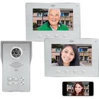 Elro Dv477ip2 Wifi Ip Video Deur Intercom et 2x 7 Inch Kleurenscherm - Bekijken En Communiceren Via App