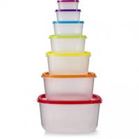 cofi1453 Set aus 7 Lebensmittelbehältern in Regenbogenfarben in verschiedenen 