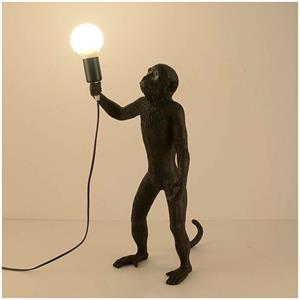 BARCELONA LED Exotische Affenlampe aus Harz 'MICU'. - Negro