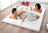 OTTOFOND Whirlpool-Badewanne »Maharaja«, (Komplett-Set, 1-tlg), Typ Exklusiv chrom und zwei Nackenrollen