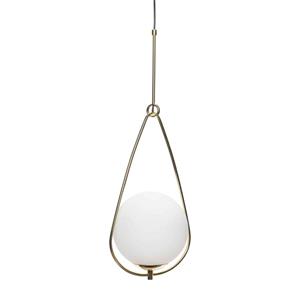 Desiary Deckenlampe Kugel, weiß/goldfarben von Hübsch Interior