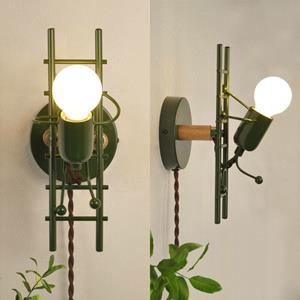 BARCELONA LED Wandleuchte mit Schalter und Stecker 'Doll Ladder'. - Verde