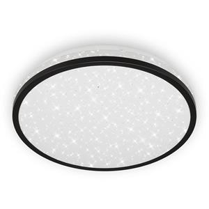 Briloner LED Deckenleuchte Badleuchte Sternendekor IP44 12W Weiß-Schwarz  Leuchten