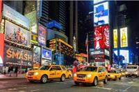 Papermoon Fototapete »New York Taxis«, samtig, Vliestapete, hochwertiger Digitaldruck, inklusive Kleister