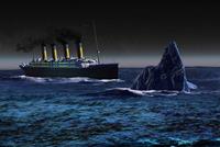 Papermoon Fototapete »Titanic mit Eisberg«, samtig, Vliestapete, hochwertiger Digitaldruck, inklusive Kleister