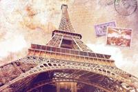 Papermoon Fototapete »Eiffelturm«, samtig, Vliestapete, hochwertiger Digitaldruck, inklusive Kleister