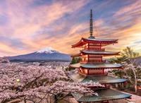 Papermoon Fotobehang Fujiyoshida Chureito Pagoda Japan