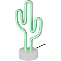 BES LED Led Tafellamp - Trion Cactus - 1w - Usb - Rond at Wit - Kunststof