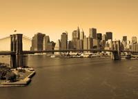 Papermoon Fotobehang Brooklyn Bridge in Sepia