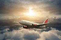 Papermoon Fototapete »Flugzeug im Himmel«, samtig, Vliestapete, hochwertiger Digitaldruck, inklusive Kleister