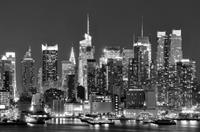 Papermoon Fototapete »New York, City Schwarz & Weiß«, samtig, Vliestapete, hochwertiger Digitaldruck, inklusive Kleister