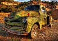 Papermoon Fotobehang Vintage pick-up truck fluwelig, vliesbehang, eersteklas digitale print