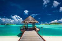 Papermoon Fotobehang Boat Jetty Maldives