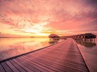 Papermoon Fotobehang Water Bungalows Maldives