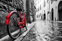 Papermoon Fototapete »Retro Old Town Bike«, samtig, Vliestapete, hochwertiger Digitaldruck