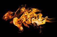 Papermoon Fototapete »Feuerflammen«, samtig, Vliestapete, hochwertiger Digitaldruck