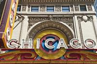 Papermoon Fototapete »CHICAGO-ALTSTADT NEW YORK LAS VESGAS VINTAGE SCHILD XXL«, samtig, Vliestapete, hochwertiger Digitaldruck, inklusive Kleister